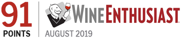 91 Points, Wine Enthusiast, August 2019